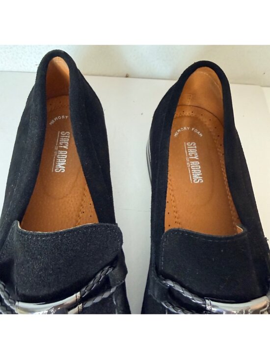 Stacy Adams Mens Black Suede Loafers With Memory Foam Insole & Metal Bit Detail main image 6